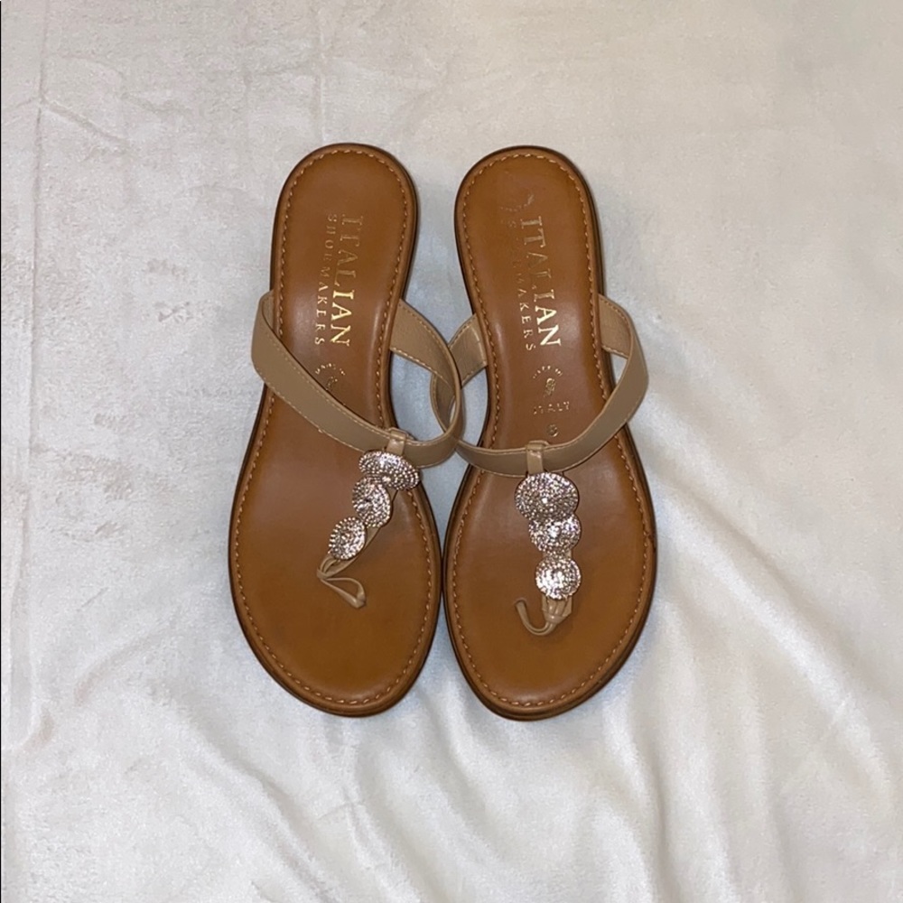 Italian shoemakers Dazzler Nude wedges